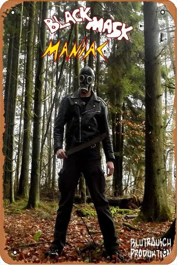 Blck Msk Mnc Move Metl Sgns Decorcn Vntge Tn 12x8 nch ron Pntng Wll Decor Resturnt Br Cfe Club Ktchen