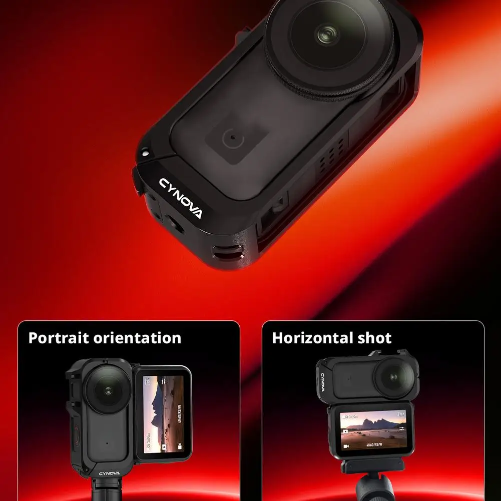 Фото Защитный корпус из алюминиевого сплава для экшн-камеры DJI Osmo Nano: легкий, полый дизайн, быстросъемный, противоударный, тип Rabbit Cage S2M3 №2
