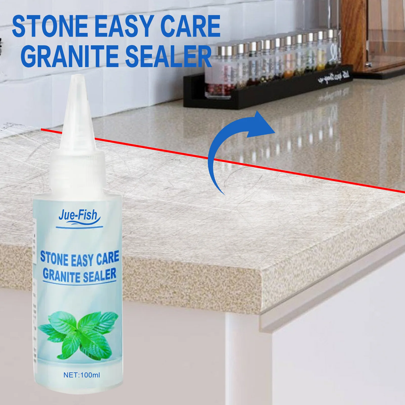

Jue-Fish Tile Coating Agent kitchen countertop tile scratch repair maintenance cleaning care brightening spray 2/4/6 bottles