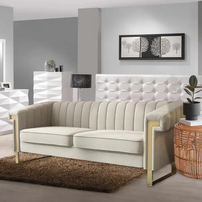 Диван для гостиной комнаты простой бархатный диван двух человек и трех в стиле