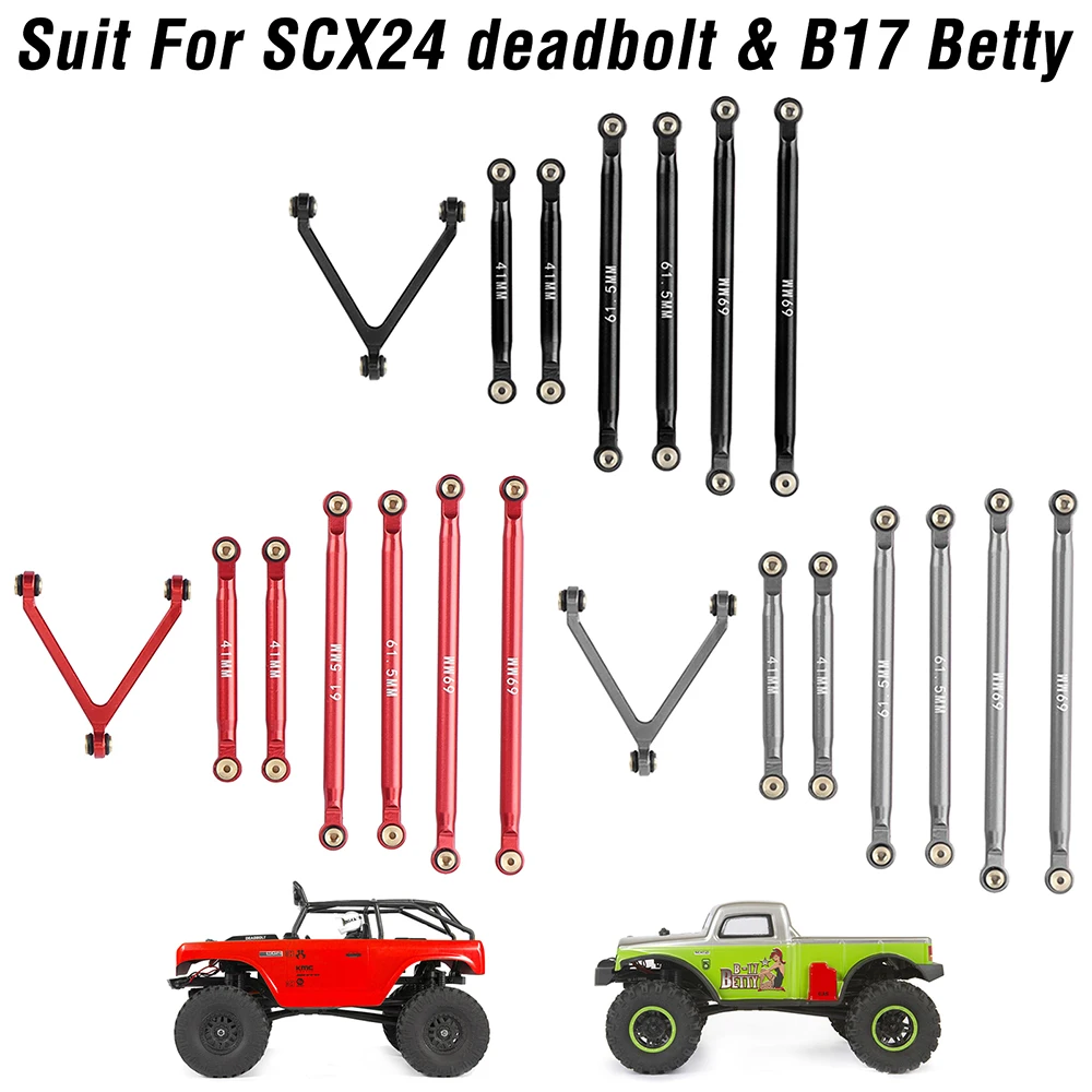 

Deadbolt CNC AL Chassis Links Parts For Axial SCX24 Betty B17 AXI90081 AXI00004 Upgrades 1/24 RC Bronco Crawler Car Accessories