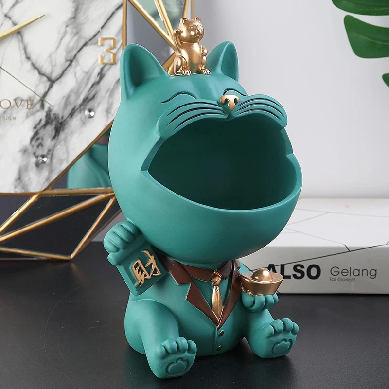 

Домашний декор, 3D миниатюрная фигурка, крутая кошка, украшение стола, коробка для хранения, Художественная Скульптура, Современная гостиная...