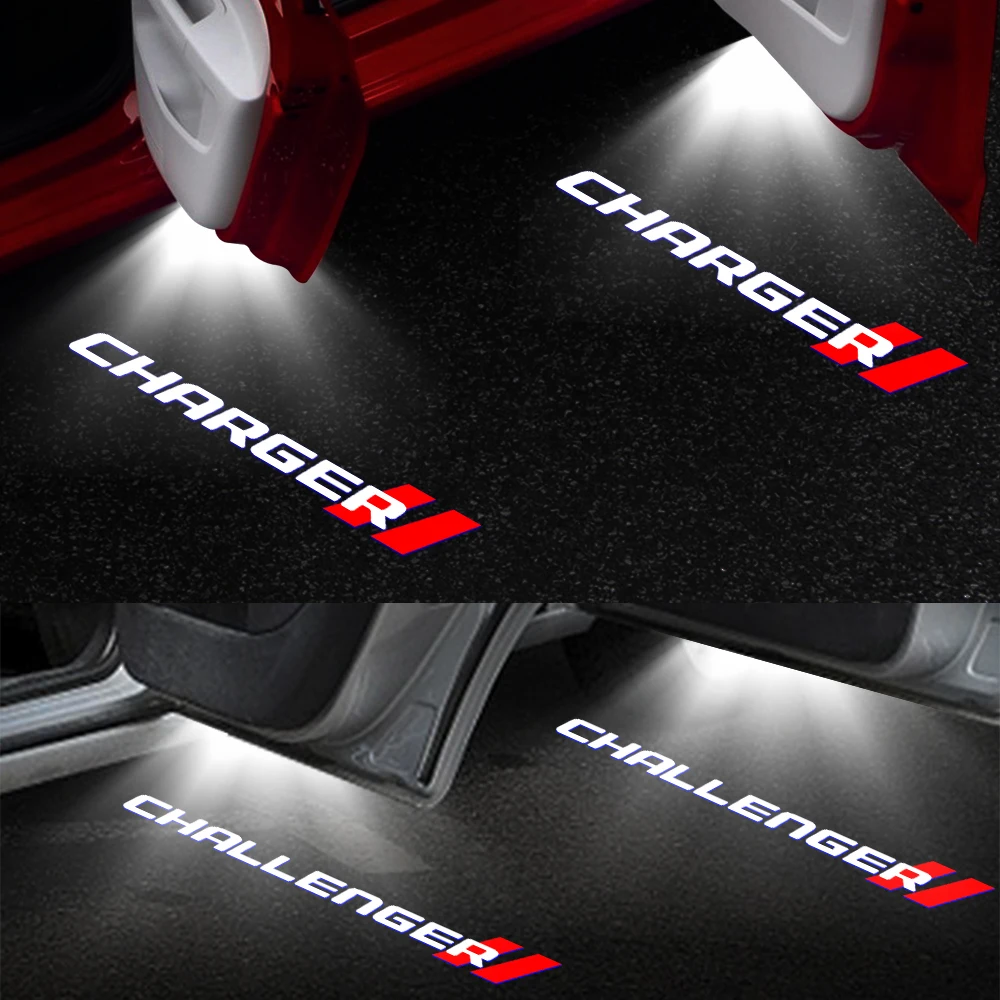 

2Pcs Dodge CHALLENGER Logo Light Dodge CHARGER Welcome Light For Dodge Challenger Charger Car Styling LED Car Door Light