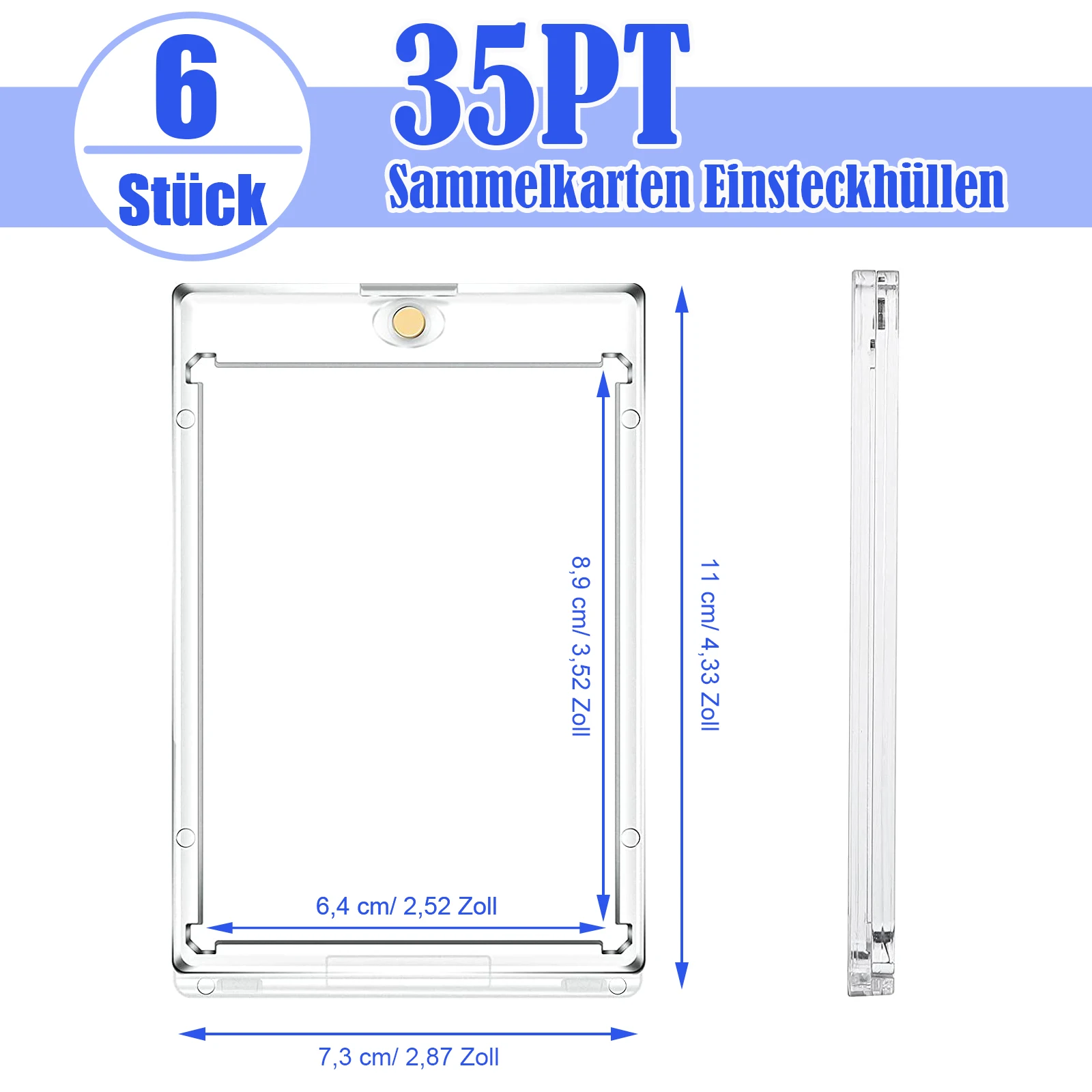 

Waterproof Magnetic Card Holder Transparent Dustproof Protective Cover