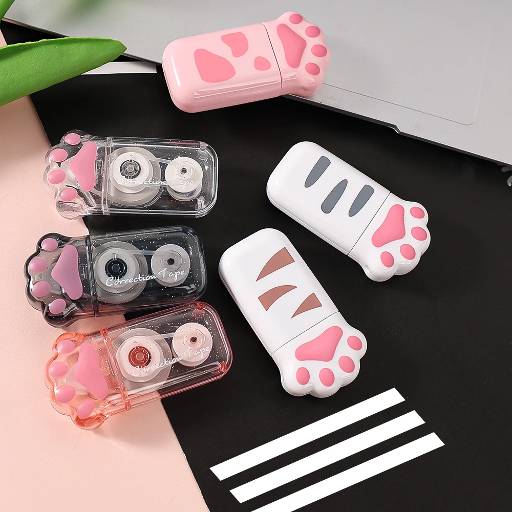 

Новая Корректирующая лента Kawaii в виде кошачьего когтя, корректор, принадлежности для стационарного ремонта, милые корректирующие ленты