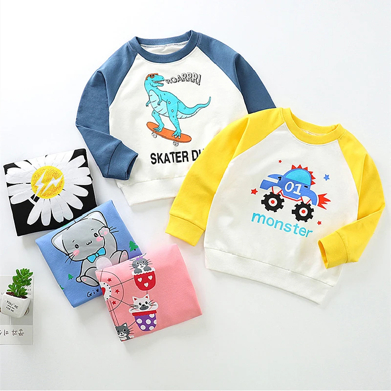 

Детская Хлопковая футболка с длинным рукавом, на возраст 1-5 лет