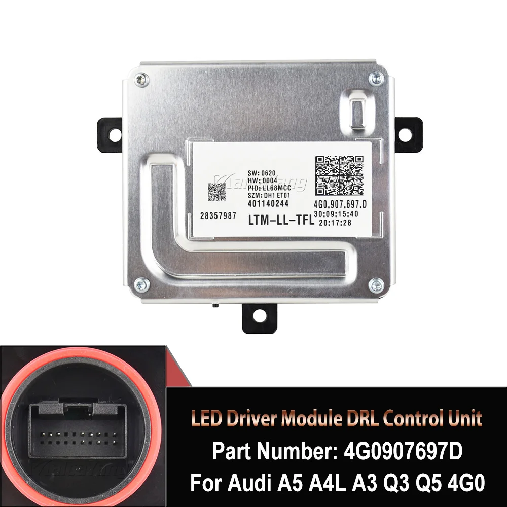 

For Aud-i A5 A4L A3 Q3 Q5 4G0.907.697.D 4G0907697D Orginal LED Driver Module DRL Control Unit Car Headlight Controller 28297178