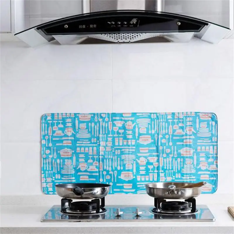 

Creative Modern Minimalist Oil Baffle Kitchen Large Printed Oil Baffle Board Splash-proof Heat Insulation Oil-proof