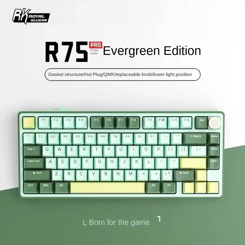 RK R75Pro Индивидуальная беспроводная механическая клавиатура для игр раскладка 75%