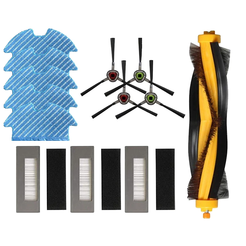 

Main Side Brush Filter Mopping Cloth Kit For Ecovacs Deebot Ozmo 900 Vacuum Cleaner Parts