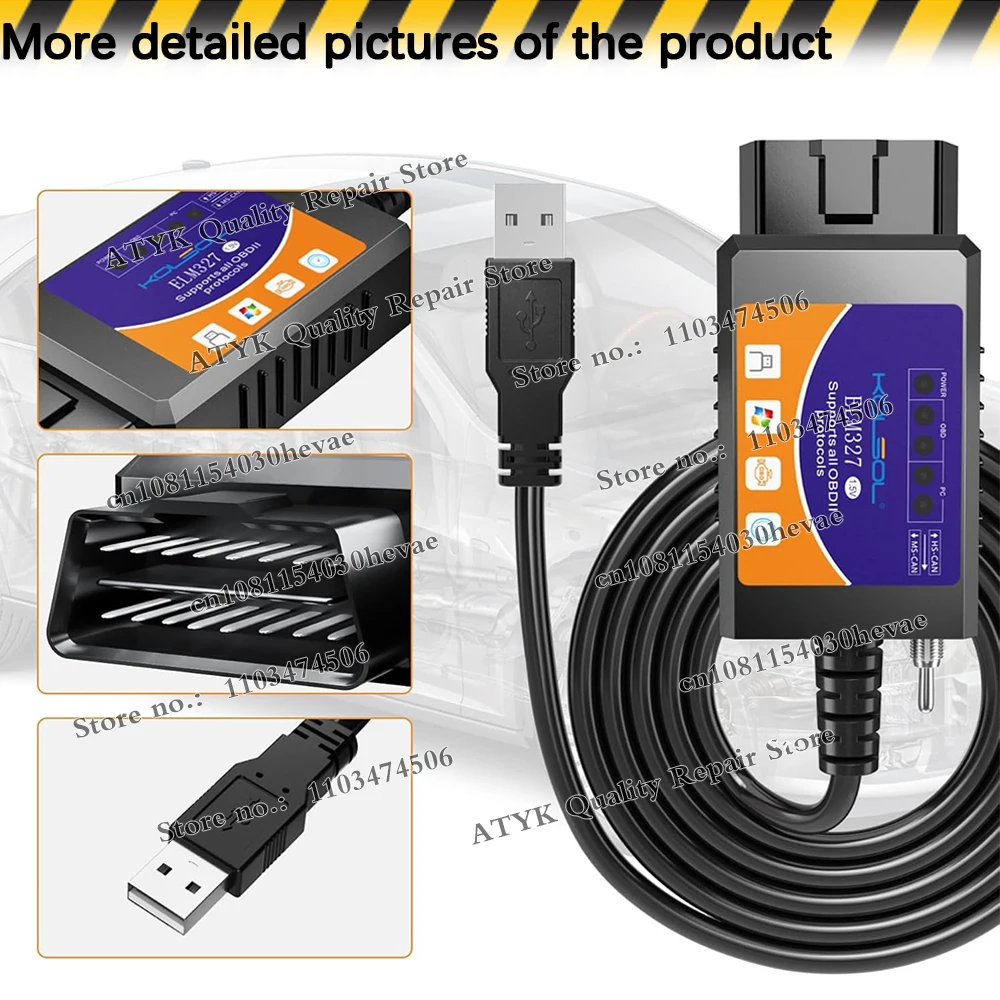Фото USB ELM327 V1.5 Multiecuscan 5.2 с кейгеном PIC18F25K80 CH340 MS-CAN HS-CAN, сканер OBD2, диагностический инструмент Forscan, бесплатное программное обеспечение №4