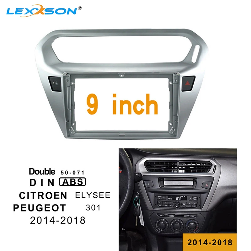 

Панель Автомобильная для PEUGEOT 301 2014-2018, 9 дюймов, 2Din, для Citroen ELYSEE 2014-2018