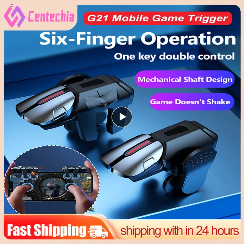 

G21 Mobile Game Trigger For PUBG Phone Gaming Controller Gamepad Joystick Aim Shooting L1 R1 Alloy Key Button For IPhone Android