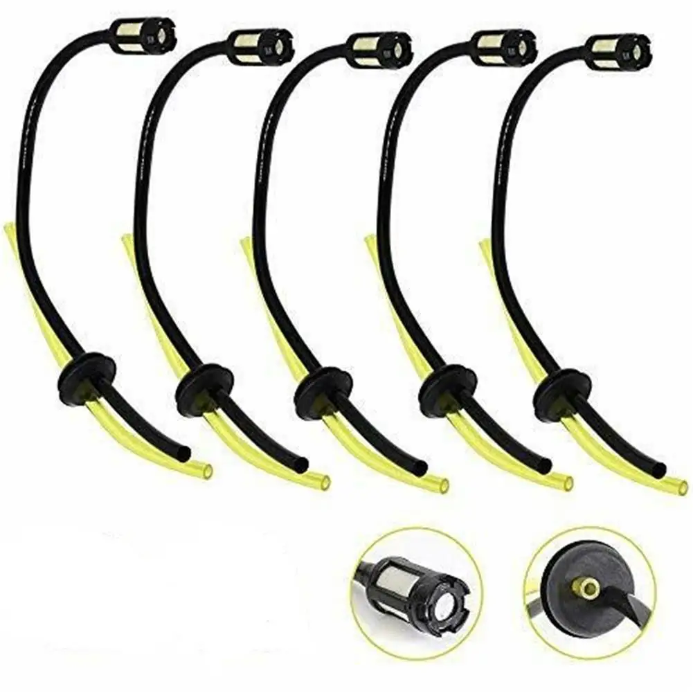 

5PCS Pipe Oil Pipe Lawnmower Replacement Fuel Hose trimmer Grass Trimmer Brush Cutter Tube Tank Gasoline Filter For Chainsaw