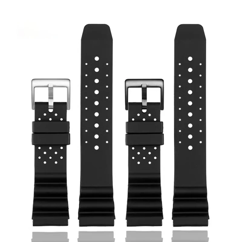 Силиконовый ремешок для часов Casio Swordfish MDV-106 107 MTP-13741375 mdv106, мягкий, водонепроницаемый, черный, 22 мм (art.: 3920db38f79f3) - 3920db38f79f3