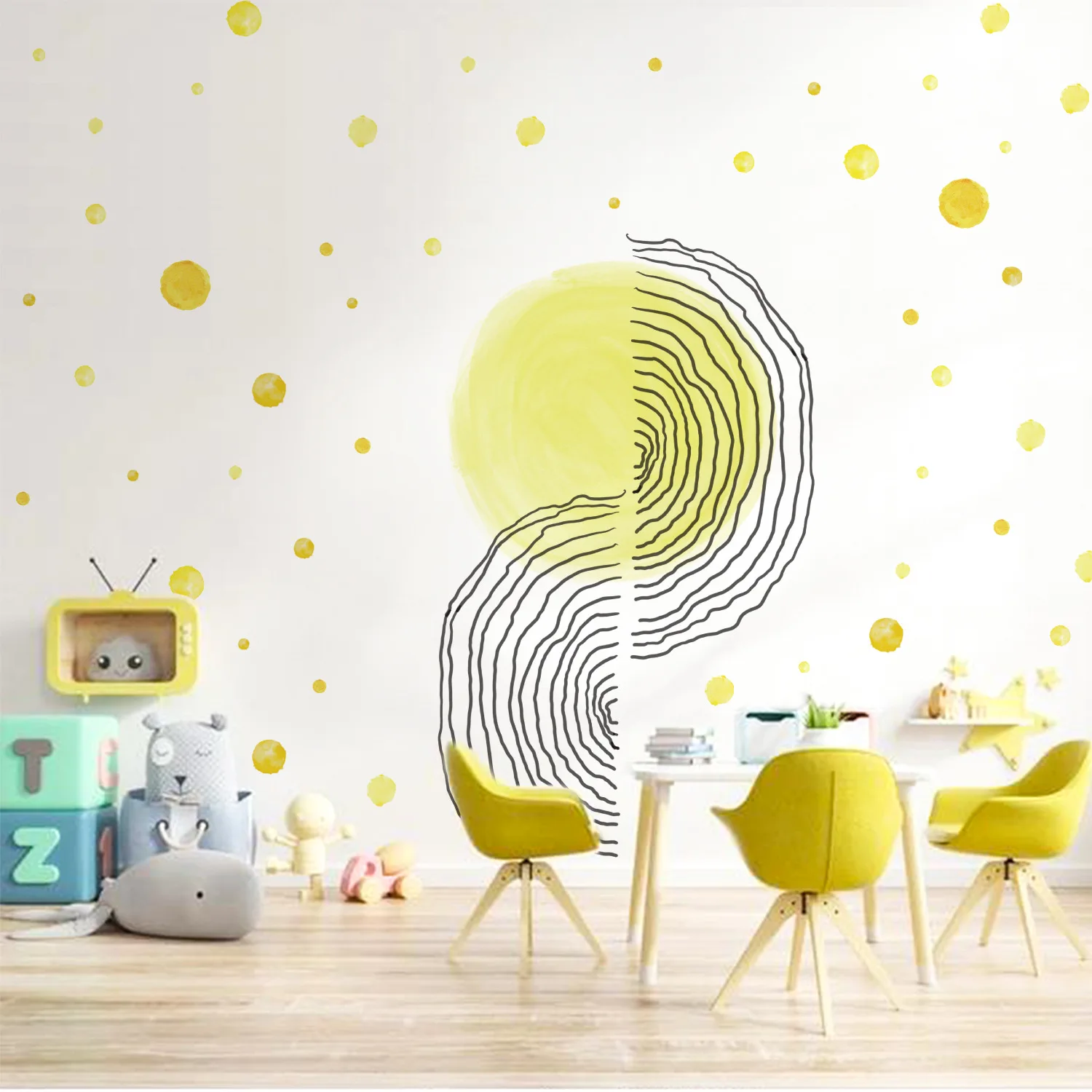 

Modern Abstract Geometric Line Wall Stickers Vinyl Peel and Stick DIY Wall Decals Living Room Interior Home Decoration