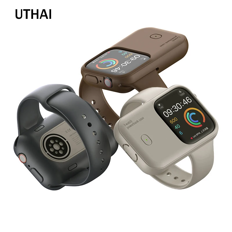 Смарт-часы UTHAI Apple беспроводная Спортивная зарядка портативные мини-часы