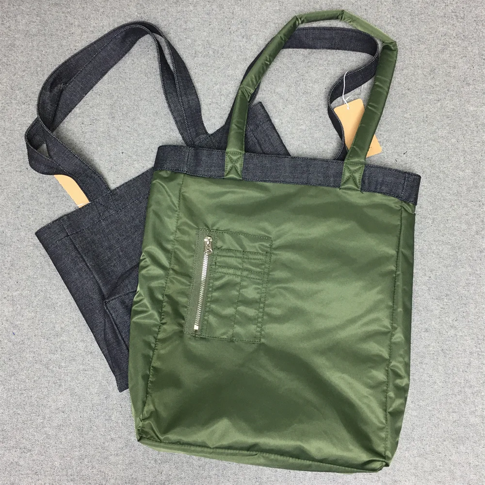 

FNJACK Denim Jean Tote Bag Shopper Bags Printed Logo