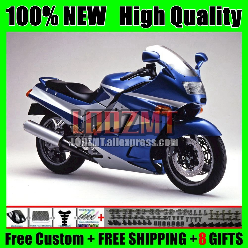 ZZR1100 для KAWASAKI NINJA ZX-11R ZX11R 93 94 синие Серебристые 95 96 65No.147 ZX11 ZZR 1100 ZX 11R 1997 1998 1999 2000