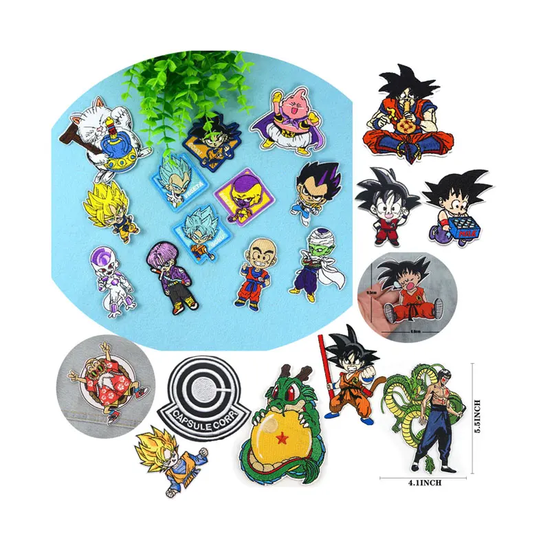 

Cute Cartoon Anime Patch Monkey King Clothing Patch Ironing Embroidery Cloth Sticker Iron on Transfers for Clothing Patches