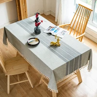home linen tablecloth striped birthday tablecloth fringe christmas decorations for dining table covers tafelkleed mantel tops