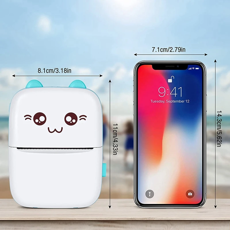 Мини-принтер карманный принтер термофотопринтер портативный мини-фотопринтер