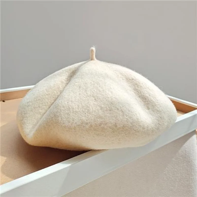 

Autumn Winter Hat Wool Thick Berets French Artist Beret Women Painter Hat Girls Berets Female Warm Elegant Cap Beanies
