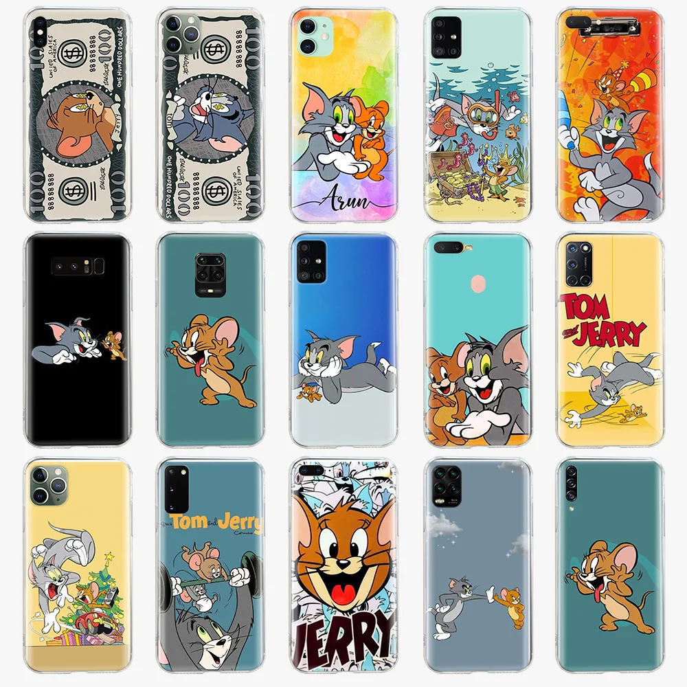 

TPU Case for Tecno Camon 18 17 15 16 Pro Premier 17P 18T 18P 18i POP 4 5 LTE Pova 2 Neo Cover Z-29 Cat Cartoon Mouse