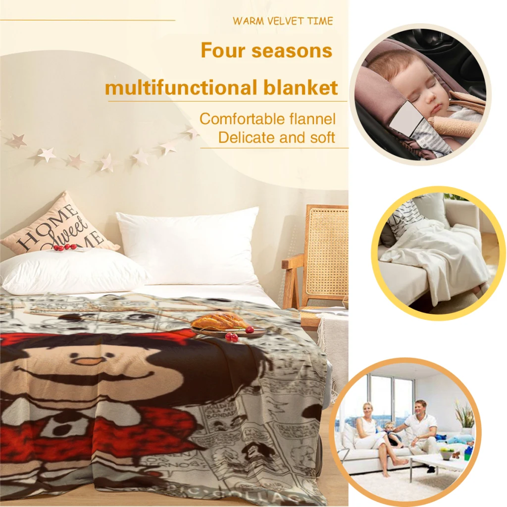 Одеяло Mafalda с фланцем текстильный декоративный портативный супер мягкий плед