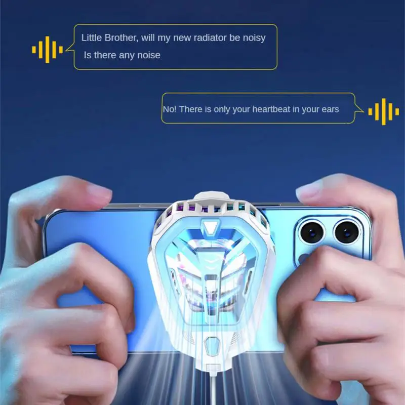 

Colorful Lights Effect Mobile Phone Radiator Fast Cooling Cooling Back Clip Radiator Does Not Block The Hand Type-c Cooler