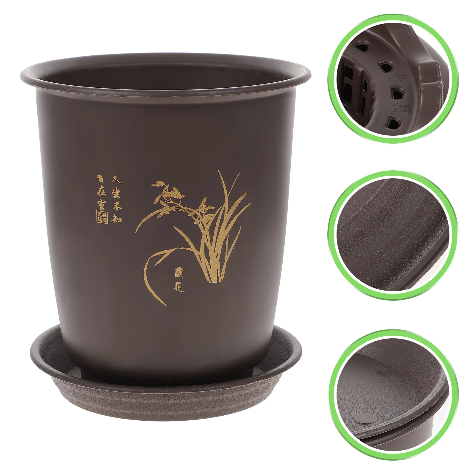 

2 Sets Plastic Containers Flowerpot Pots Decorative House Stand Bracket Orchid Planting Plastic Planters Garden