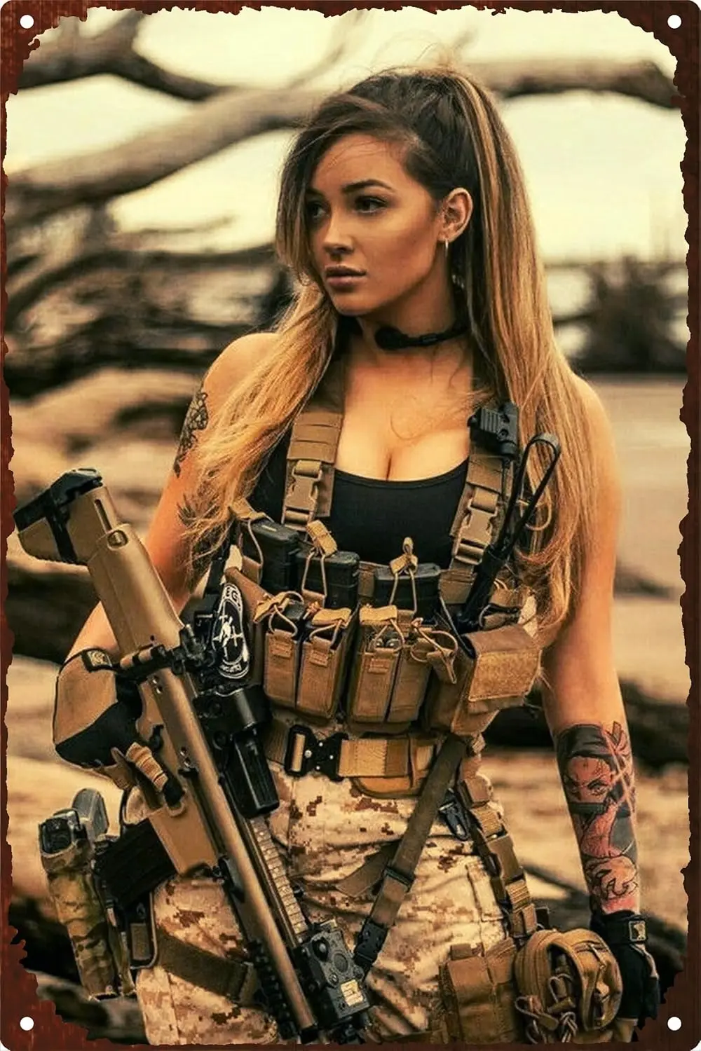 

Металлическая вывеска Pinup Girl