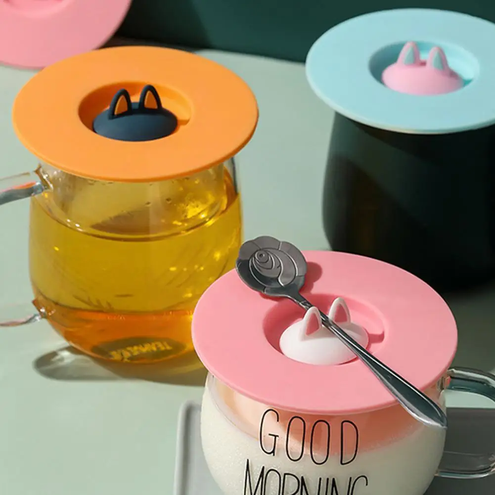 

Силиконовая крышка для ушей, пыленепроницаемые герметичные многоразовые герметичные крышки для чая, герметичные присоски для кофе, инструмент для защиты от пыли B4m8