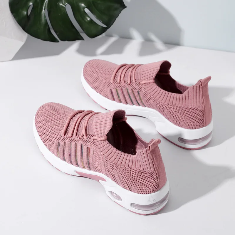 

Кроссовки женские из эластичной дышащей ткани, сетчатые удобные, мягкая подошва, модная повседневная обувь, весна 2022