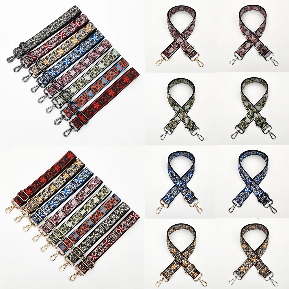 

New 130cm Ethnic Style Bag Belt Bag Handle Bag Strap For Women Removable Adjustable DIY Shoulder Handbag Accessories Bag Straps