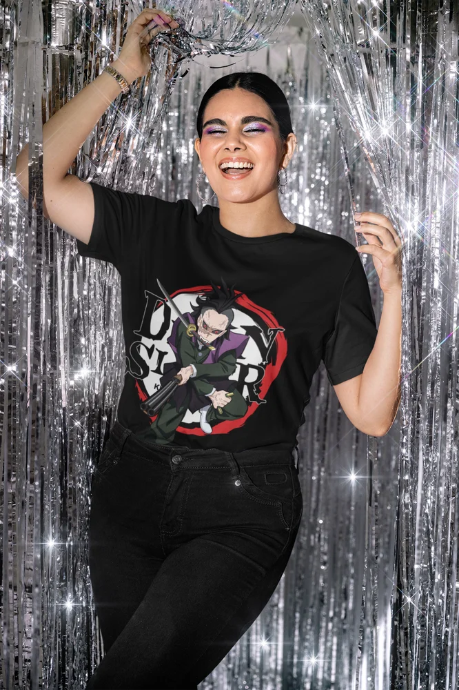 Футболка Genya Shinazugawa футболка Kimetsu No Yaiba с изображением рассекающего демонов аниме