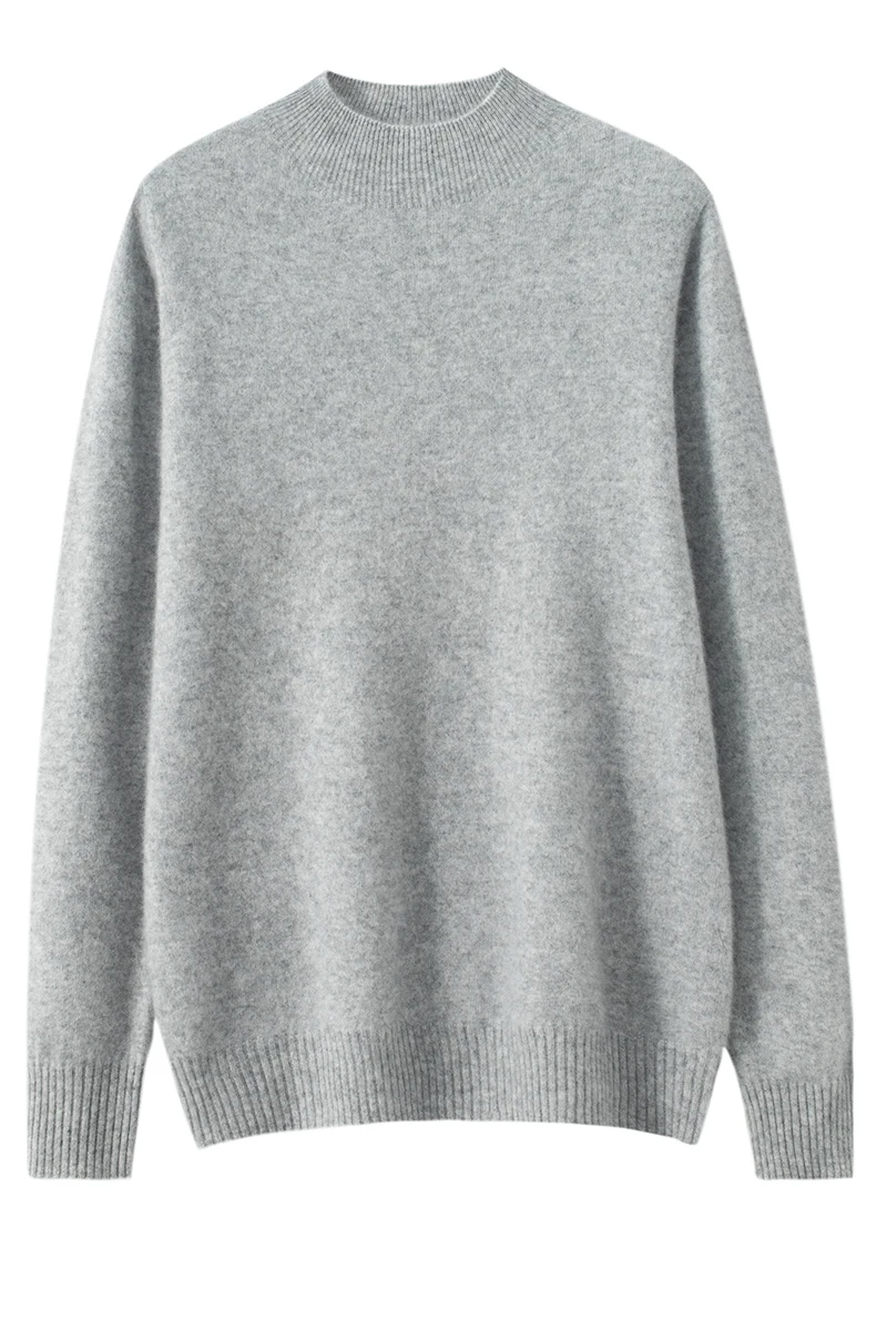 KOIJINSKY Men's autumn/winter cashmere one-line ready-made semi-turtleneck knitted cashmere sweater