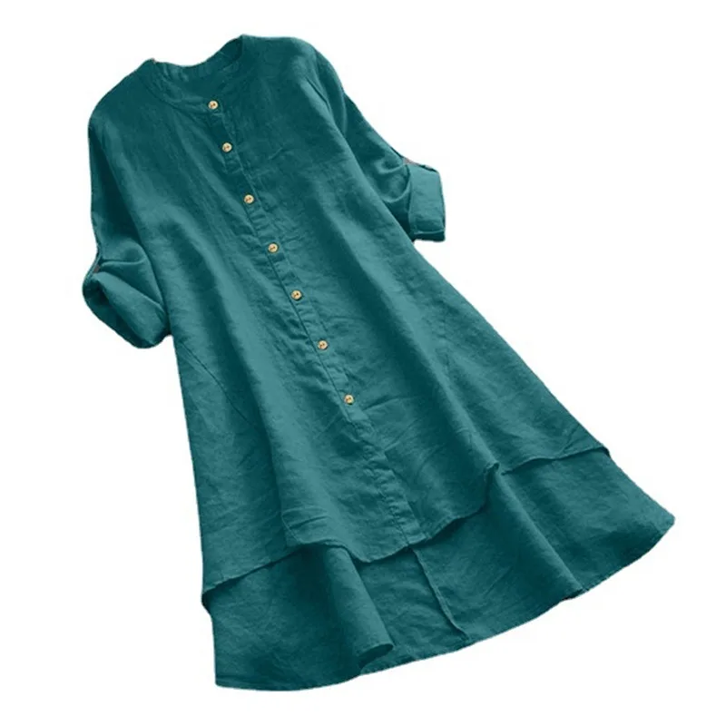 Женская свободная туника с длинным рукавом