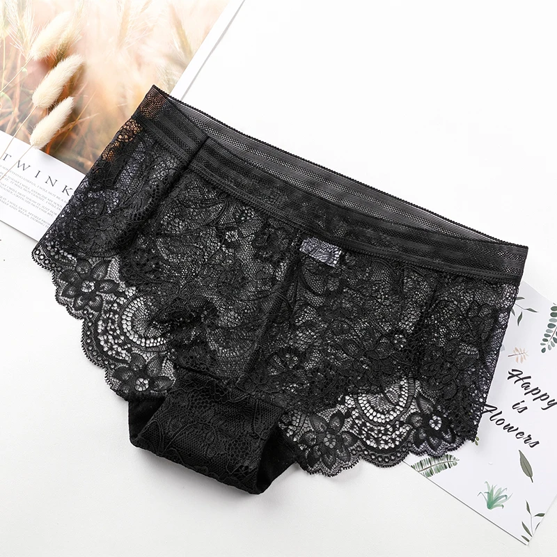 

Sexy Women's Underwear Floral Lace Panties Women Cozy Breathable Briefs Seamless Comfort Lingerie Low-Rise Fashion Sweet Panties