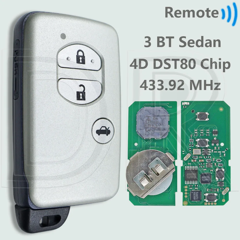 

DR A433 B53EA/B77EA F433 B74EA 433 МГц 4D автомобильный дистанционный ключ для Toyota Prius Prado Land Cruiser Camry Crown Aurion LC200 Avensis