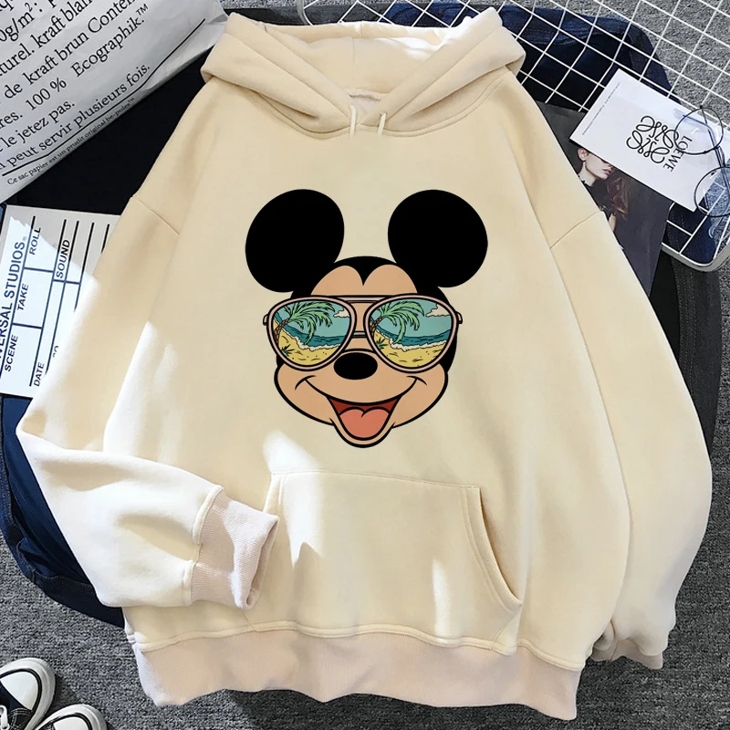 Mickey Mouse Minnie Couple Kawaii Disney Cartoon Hoodies Women Cute Donald Duck Streetwear Sweatshirt Graphic Hoody Female |
