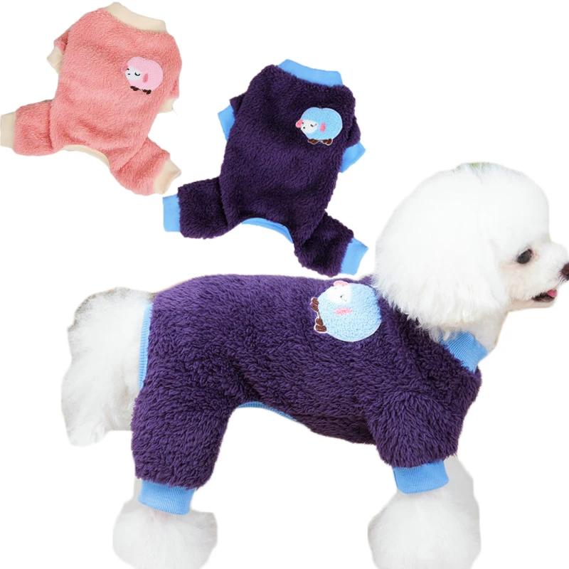 

Sheep Fleece Dog Pajamas Winter Pet Clothes Dog Jumpsuit For Small Dogs Chiwawa Pet Pijamas Romper Puppy Kitten Pyjamas Overalls