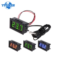 12v led display thermostat control instrument temperature sensor led display module red blue green with temperature probe
