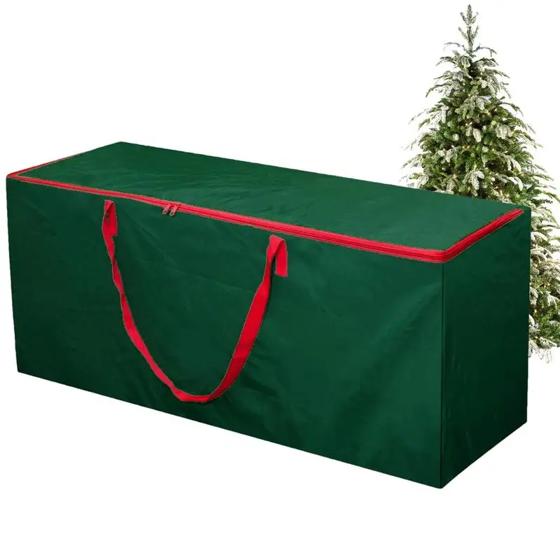 

Сумка для хранения рождественской елки 210D, сумка из ткани Оксфорд с двойной молнией и ручками, водонепроницаемый пыленепроницаемый органайзер для рождественской елки