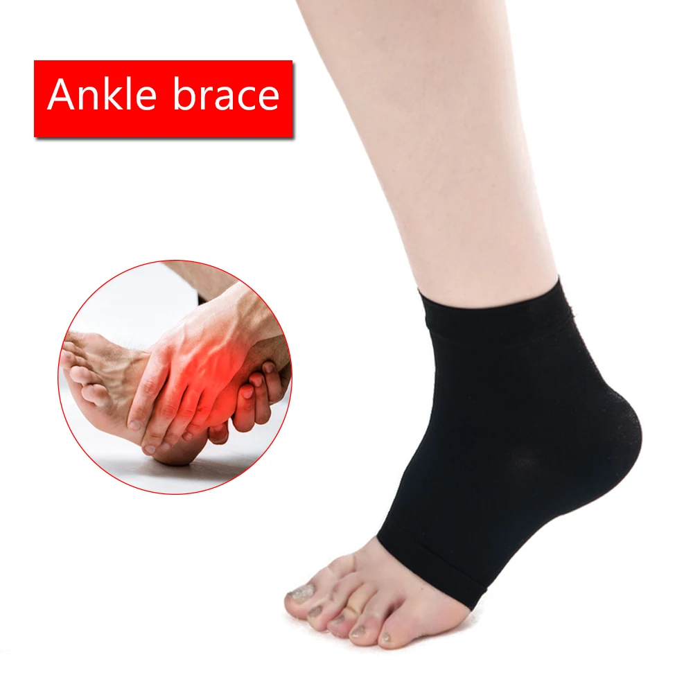 1 Pair Medical Compression Ankle Brace Elastic Unisex Gym Workout Foot Weight Bearing Sprain Pain Relief Ankle Support Protector