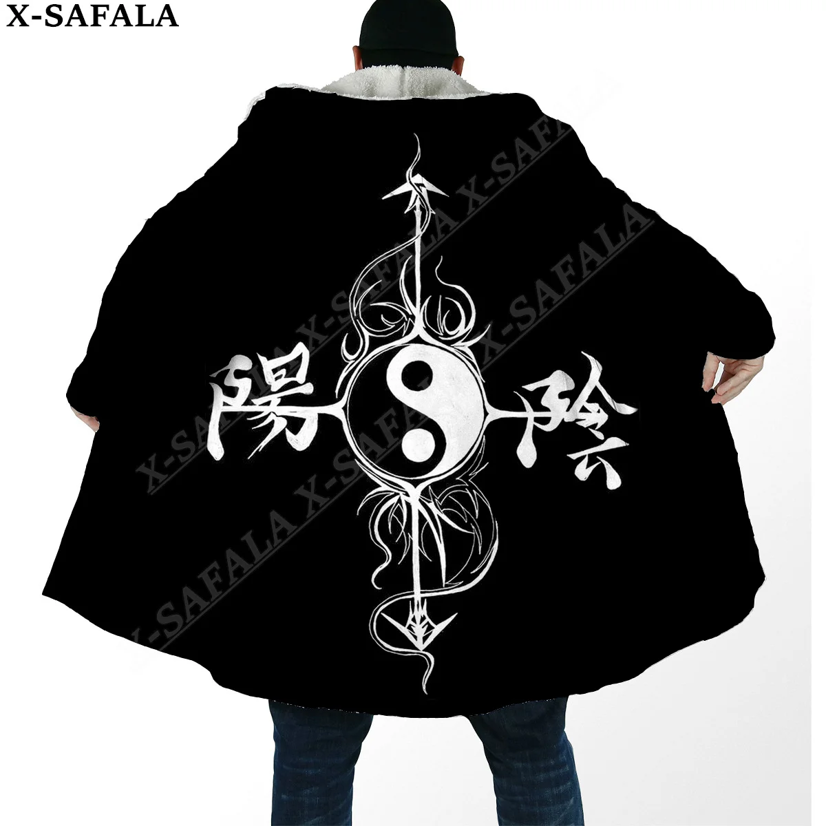 

Yin And Yang Dragon Tai Chi Eight Trigrams Overcoat Coat 3D Print Thick Warm Hooded Cloak Men Windproof Fleece Unisex Casual3