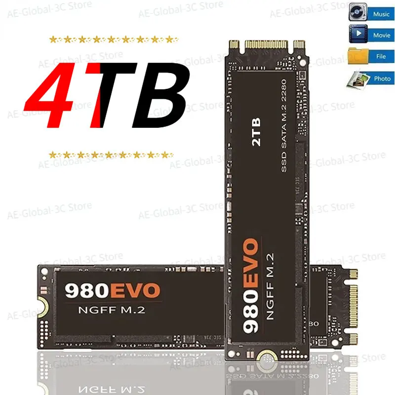 

New High Capacity SSD 4TB 2TB 1TB High Speed Internal Hard Drive NGFF M.2 Solid State SSD disco duro for Laptops PC