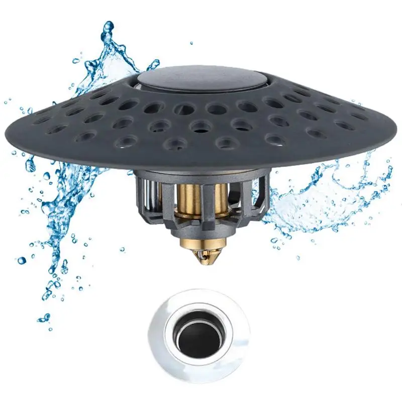 

Пробка для ванной с крышкой для коллектора волос, крышка для слива ванны, пробка для слива ванны, простая установка и очистка ванной