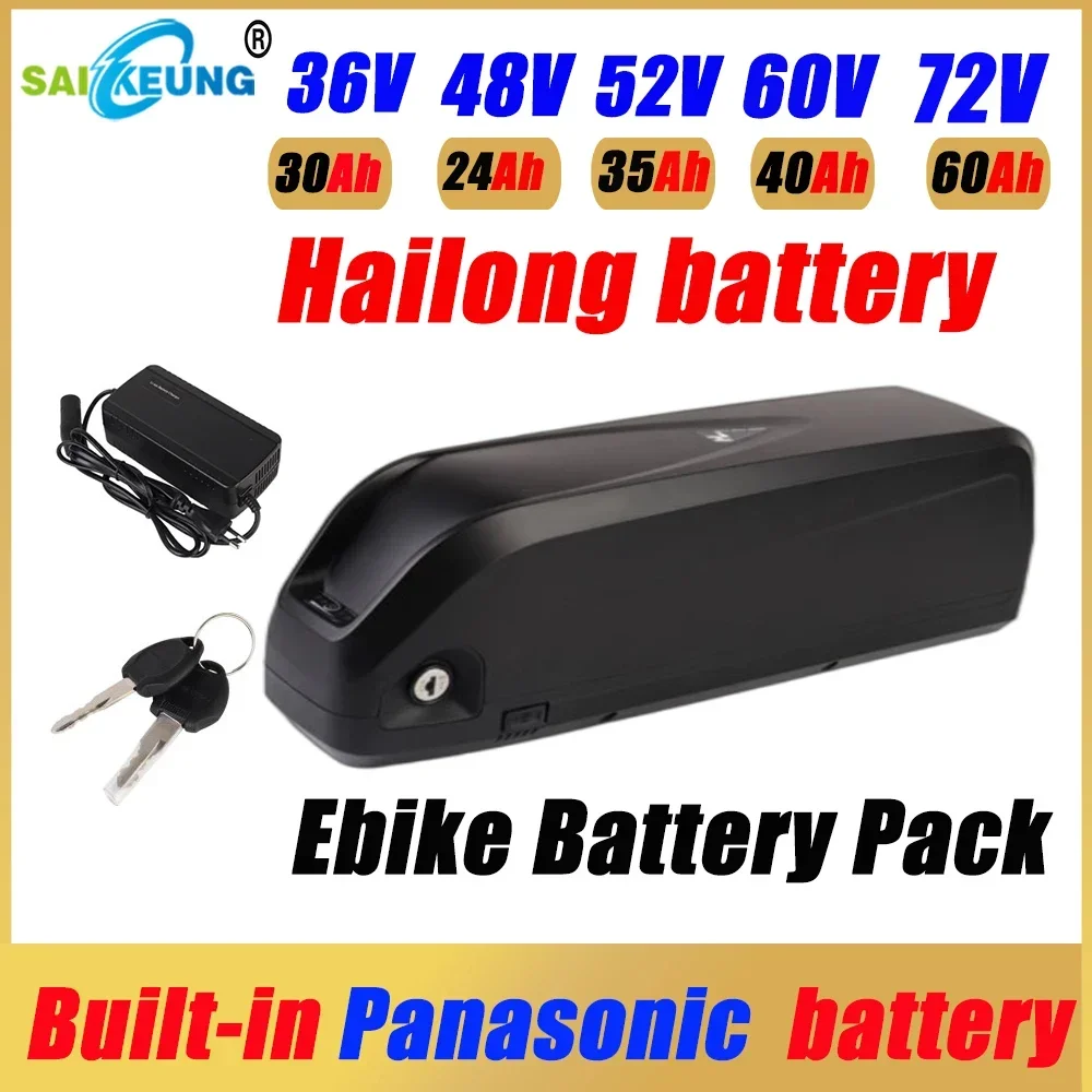 Hailong 48v 13s5p E Bike Akku 20/30/40ah 72V литиевая батарея 52v электродвигатель aoшатура S07-b 60v Ebike 750w
