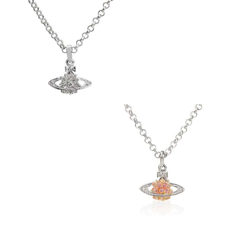 

vivienne westwood necklace Asteroid Classic Wildflower/Flat Lacquer and Other Romantic Ladies Charm Pendant Necklace Temperament